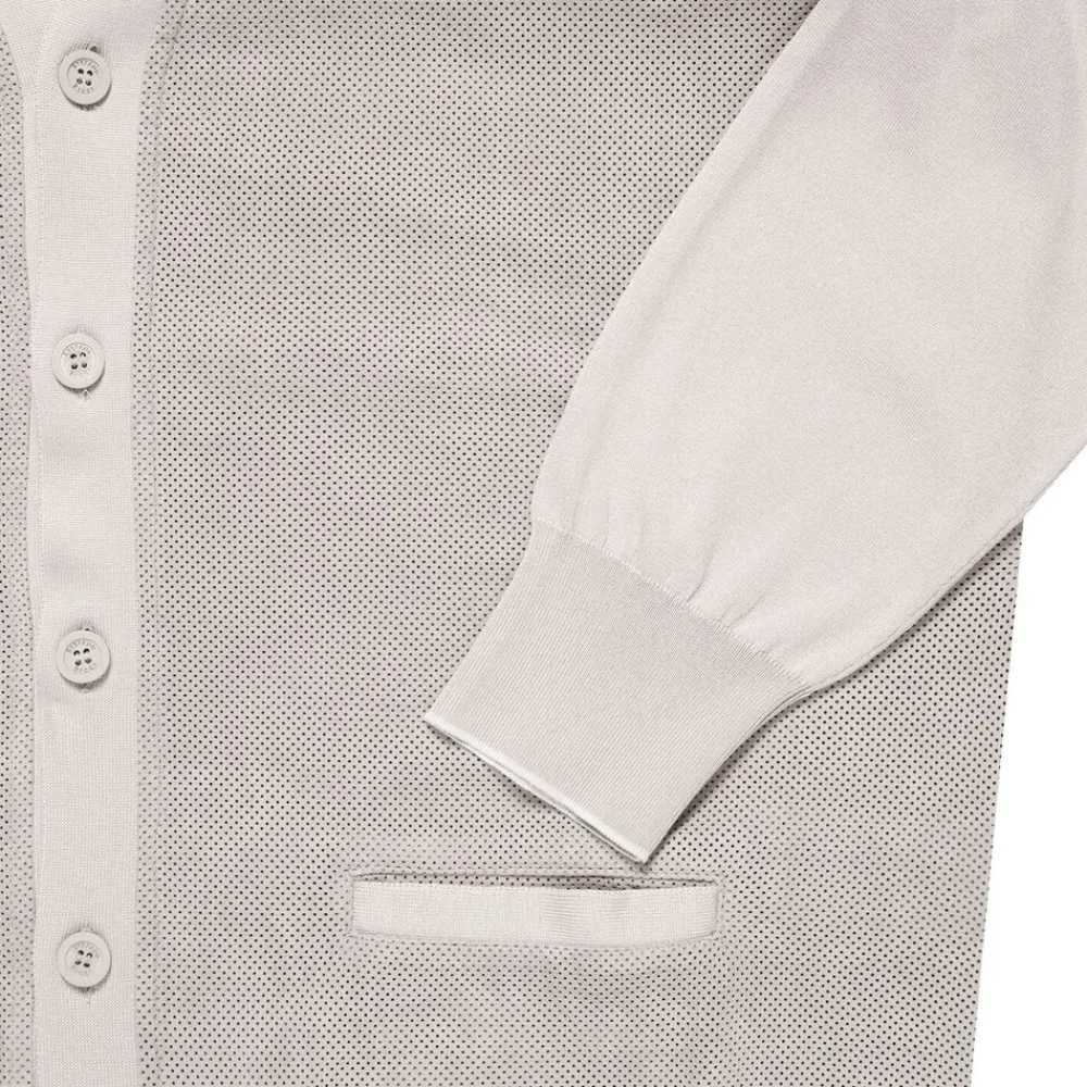 New Perforated Suede Cardigan Mens Last Sizes
