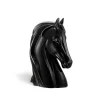 Clearance Platinum Black Shiny Large Porcelain Horse Bust Ornament Porcelain Line