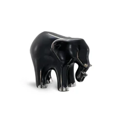 Clearance Platinum Black Small Porcelain Elephant Ornament Porcelain Line