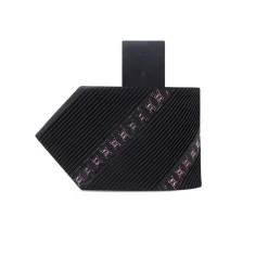 Outlet Pleated Silk Tie With Swarovski Crystals Formal Accessories