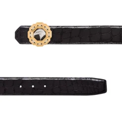 Shop Polished Crocodile Leather Belt Belts