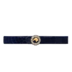 Store Polished Crocodile Leather Belt Belts