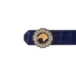 Store Polished Crocodile Leather Belt Belts