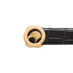 Cheap Polished Crocodile Leather Belt Belts