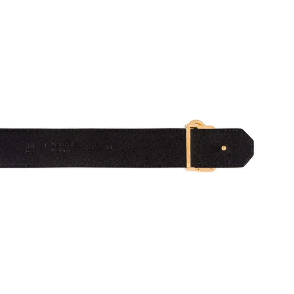 Outlet Polished Crocodile Leather Belt Belts