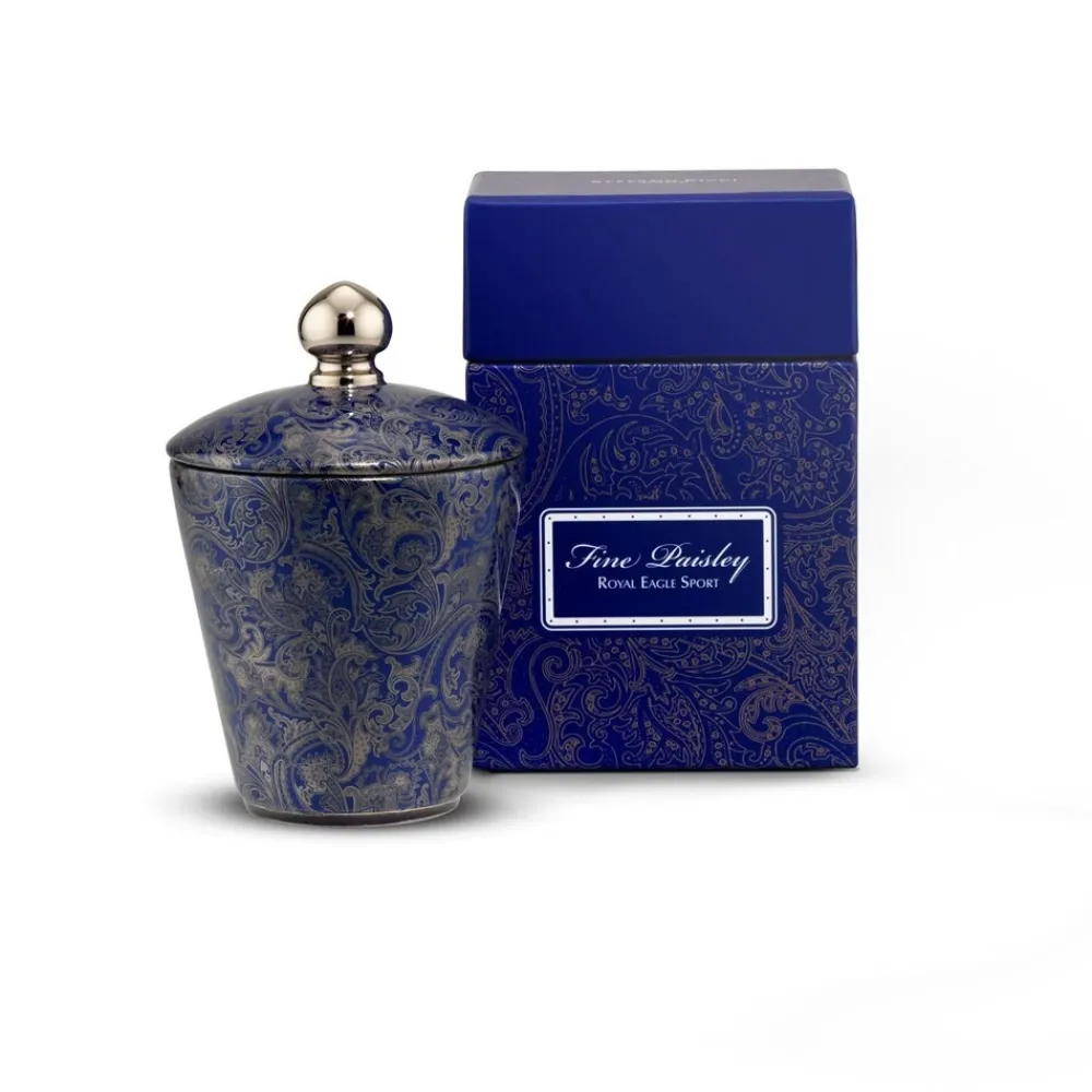 Flash Sale Scented Candle Blue Fine Paisley Scented Candles