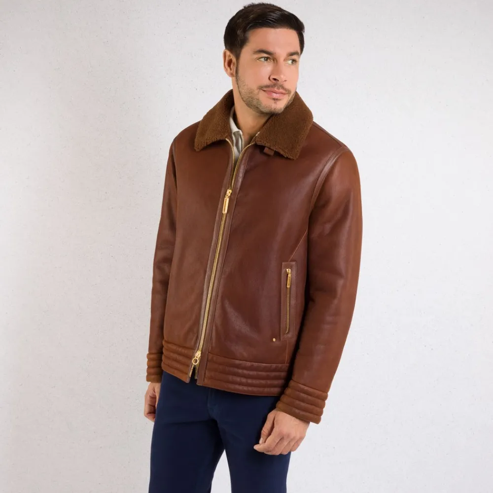 Best Shearling And Lambskin Leather Blouson Mens Outerwear