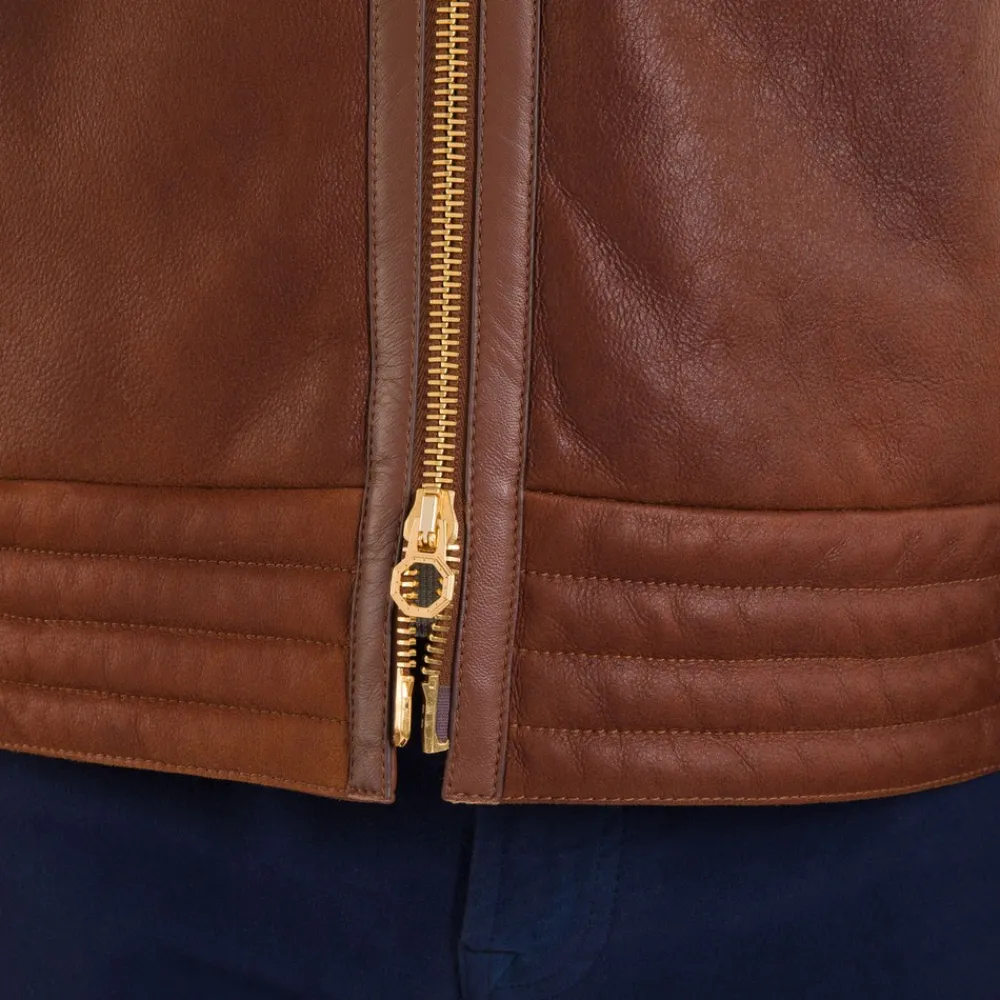 Best Shearling And Lambskin Leather Blouson Mens Outerwear