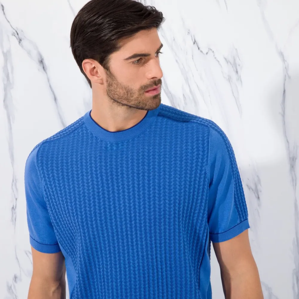 Fashion Short Sleeve Crewneck Sweater Mens Last Sizes