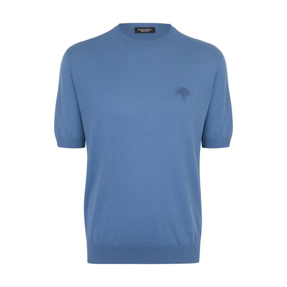 New Short Sleeve Crewneck Sweater Mens Knitwear