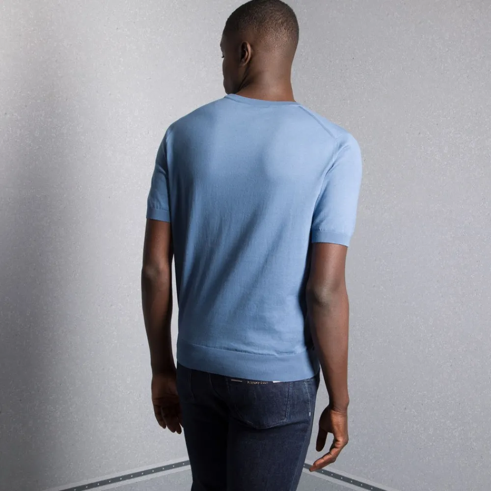 New Short Sleeve Crewneck Sweater Mens Knitwear