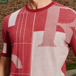 Cheap Short Sleeve Knit Crew Neck Mens Luxury Tech