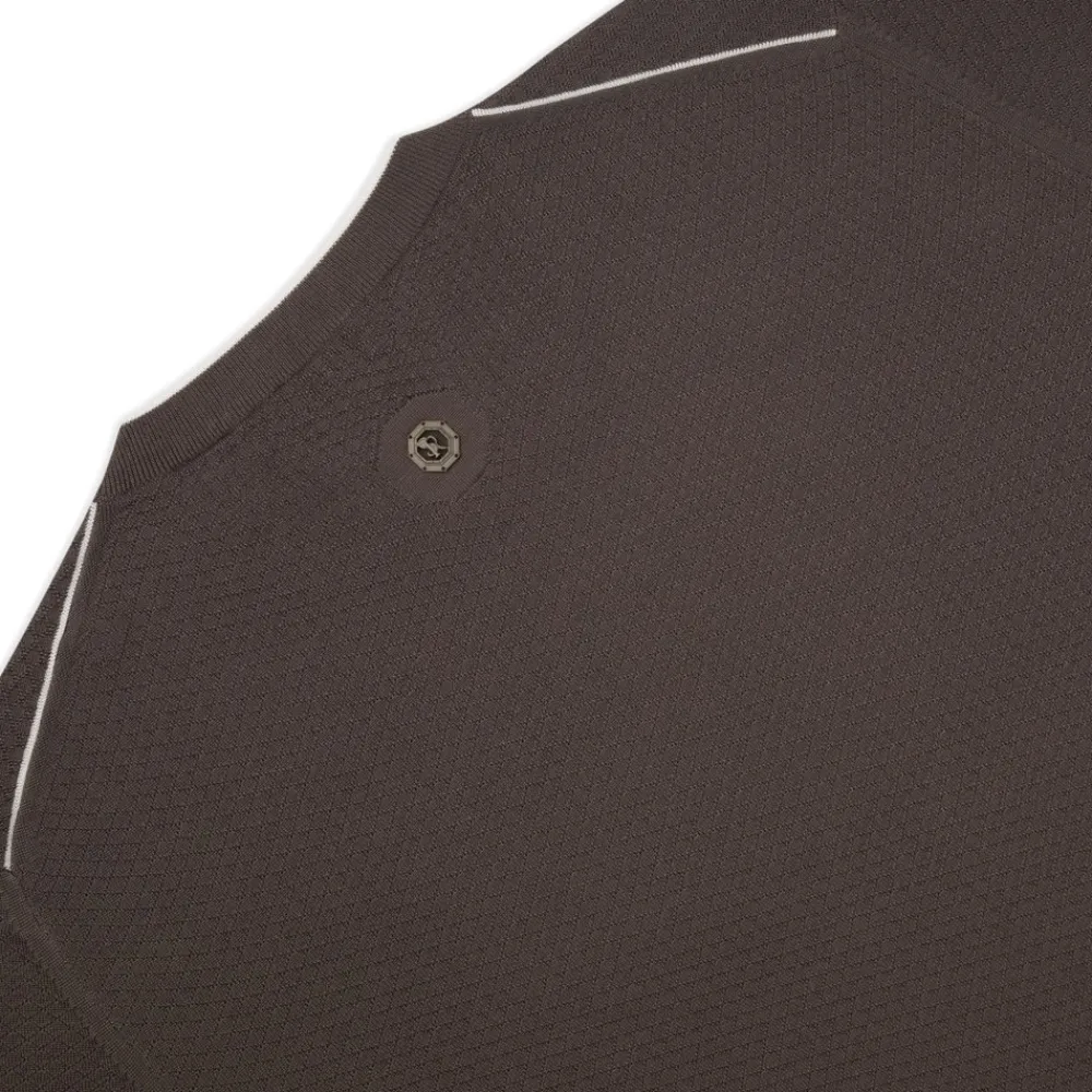 Outlet Short Sleeve Silk Crewneck Sweater Mens Knitwear