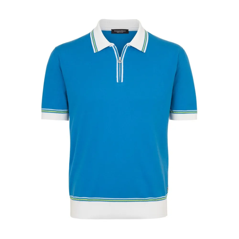 Cheap Short Sleeve Zip Polo Shirt Mens Knitwear