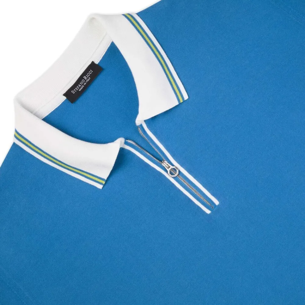 Cheap Short Sleeve Zip Polo Shirt Mens Knitwear