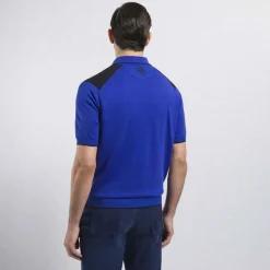 Shop Silk And Cotton Zip Polo Mens Knitwear