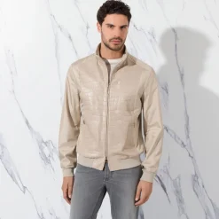 Hot Silk And Crocodile Blouson Mens Last Sizes