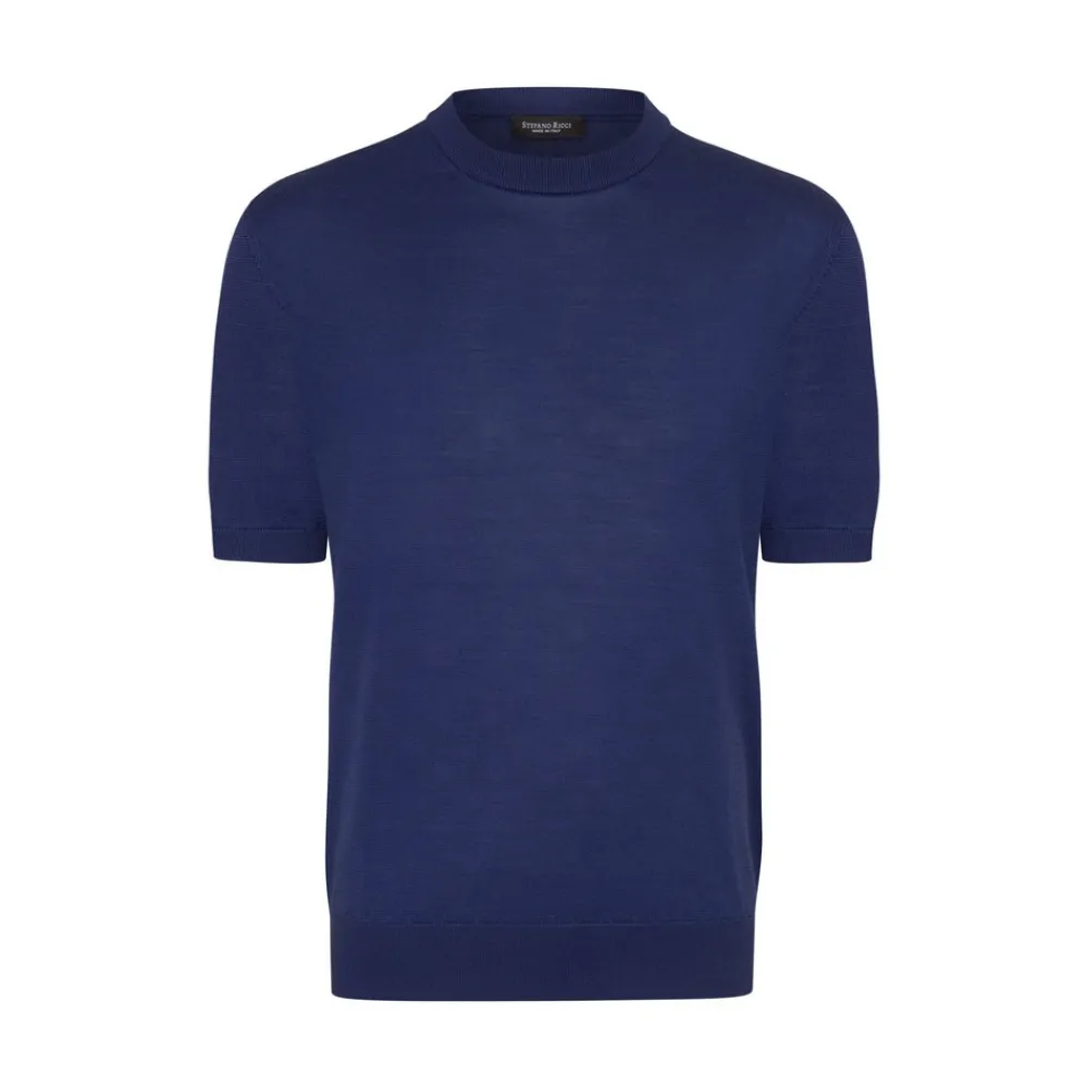 Online Silk And Crocodile Crewneck Sweater Mens Knitwear
