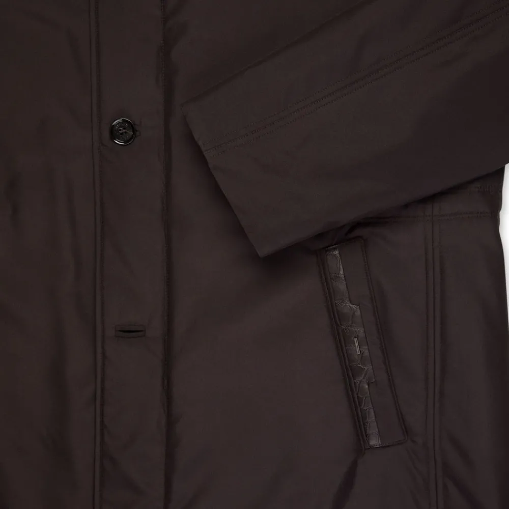 Sale Silk And Crocodile Leather Jacket Mens Outerwear
