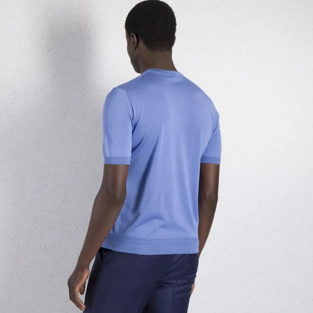 Online Silk Crewneck Sweater Mens Knitwear