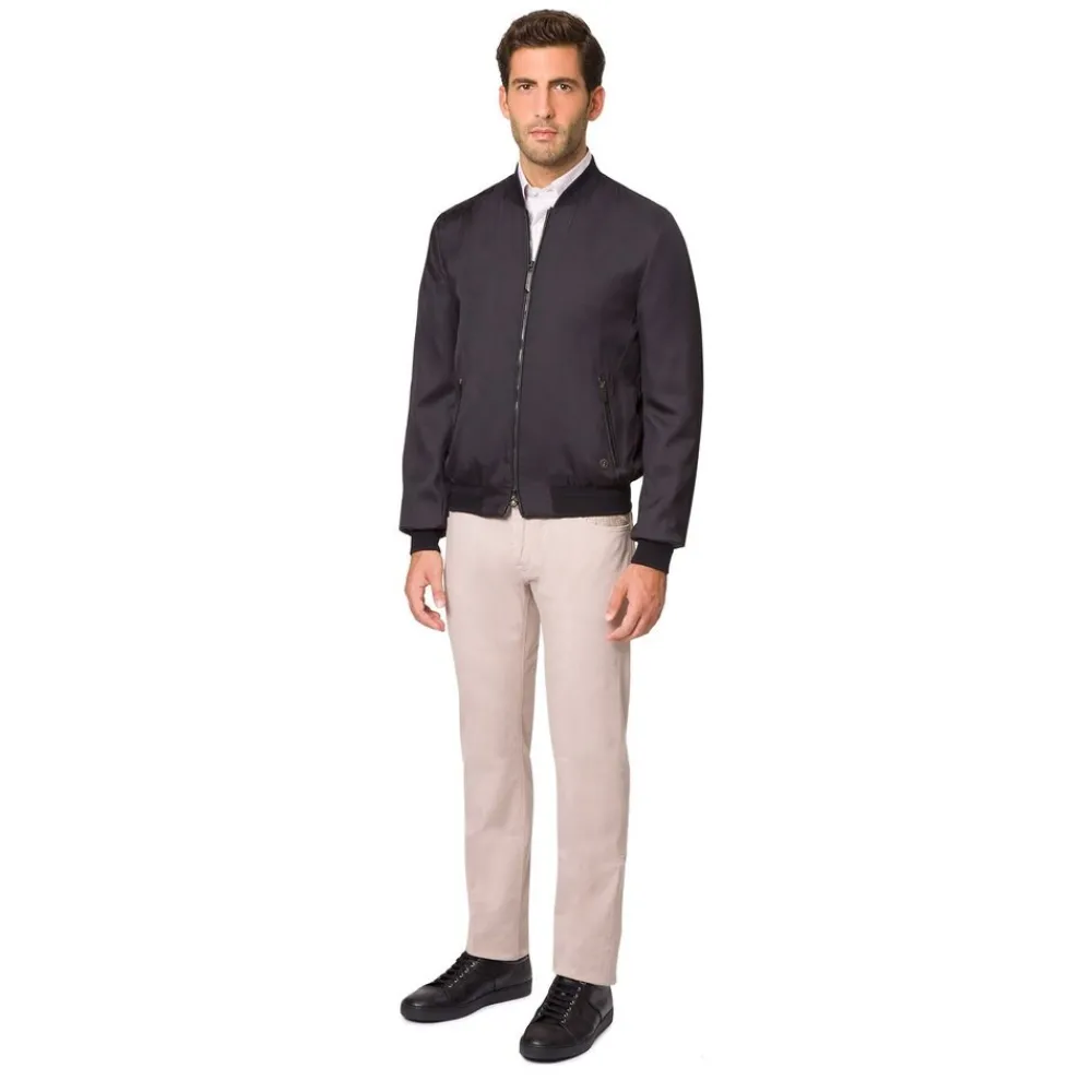 Shop Silk Light Blouson Mens Outerwear