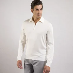 Cheap Silk Three-Button Polo Shirt Mens Knitwear
