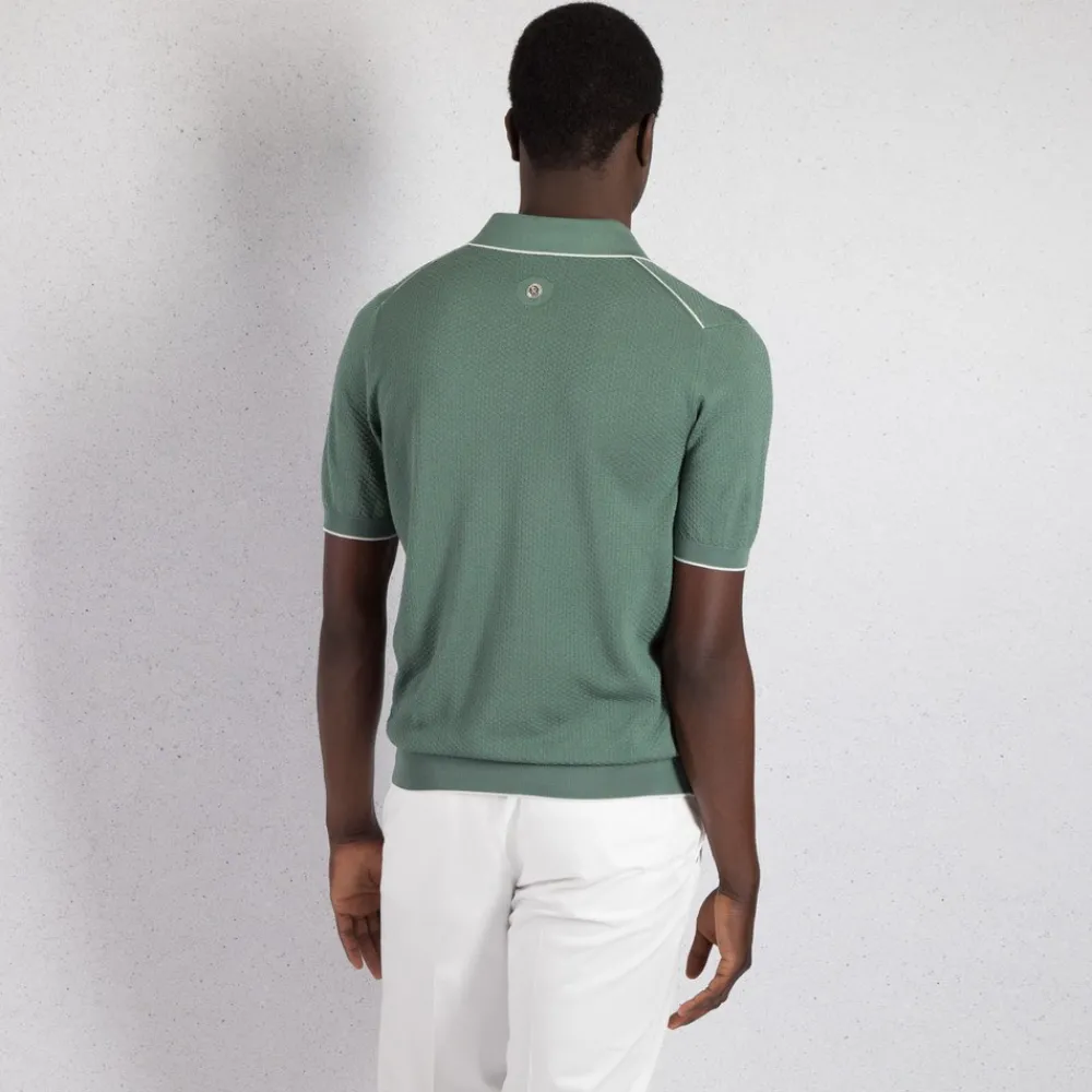 Discount Silk Zip Polo Shirt Mens Knitwear