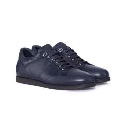 Fashion Sneakers In Matted Crocodile And Calfskin Leather Sneakers
