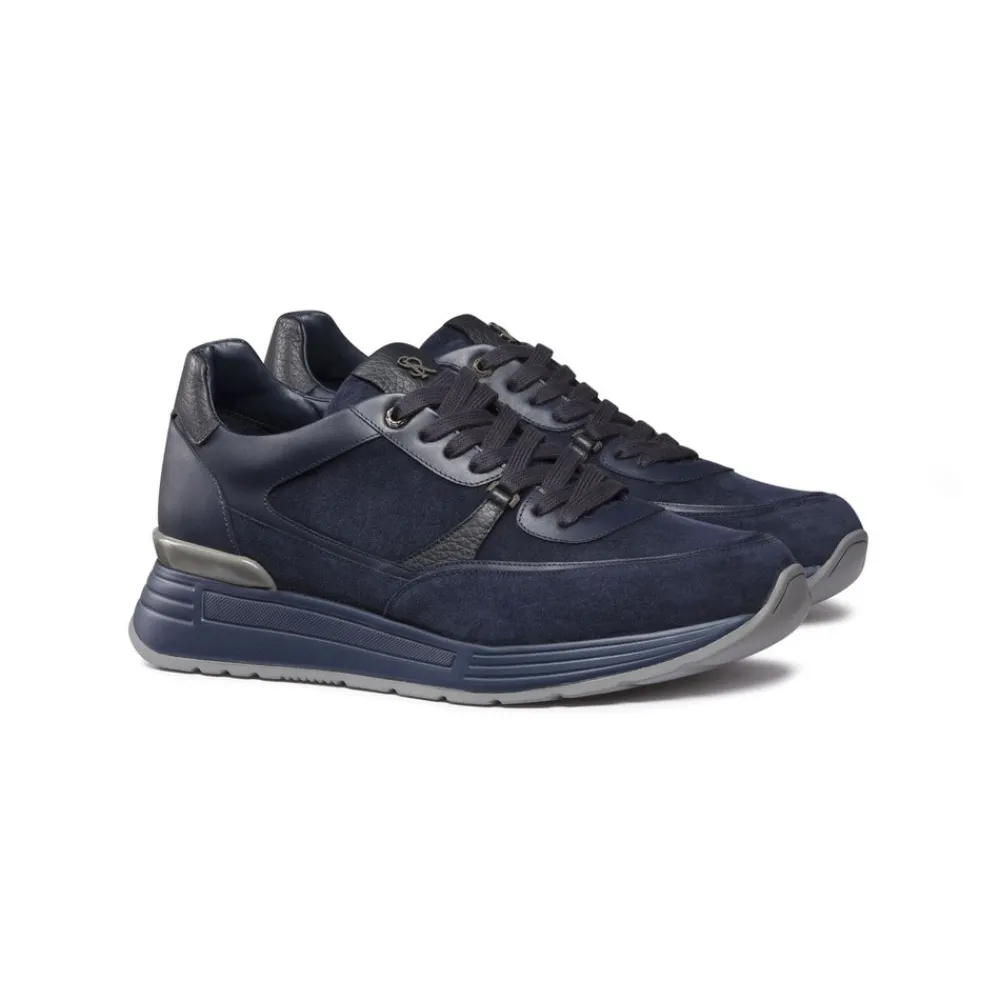 Best Sale Suede And Calfskin Leather Sneakers Sneakers