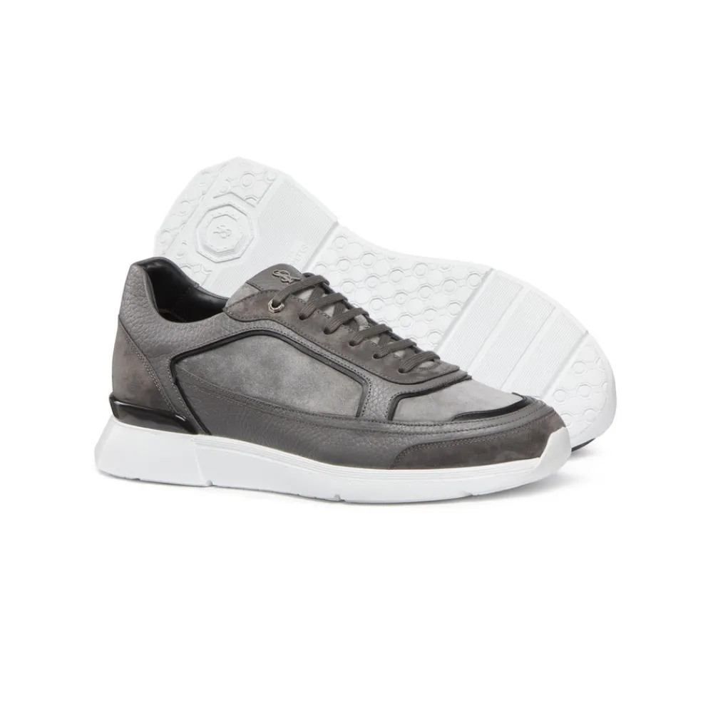 Fashion Suede And Calfskin Leather Sneakers Sneakers