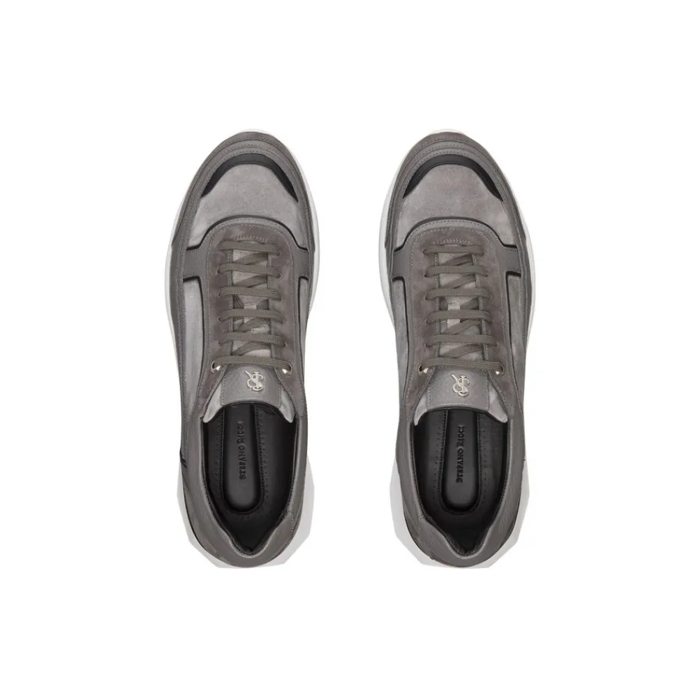 Fashion Suede And Calfskin Leather Sneakers Sneakers