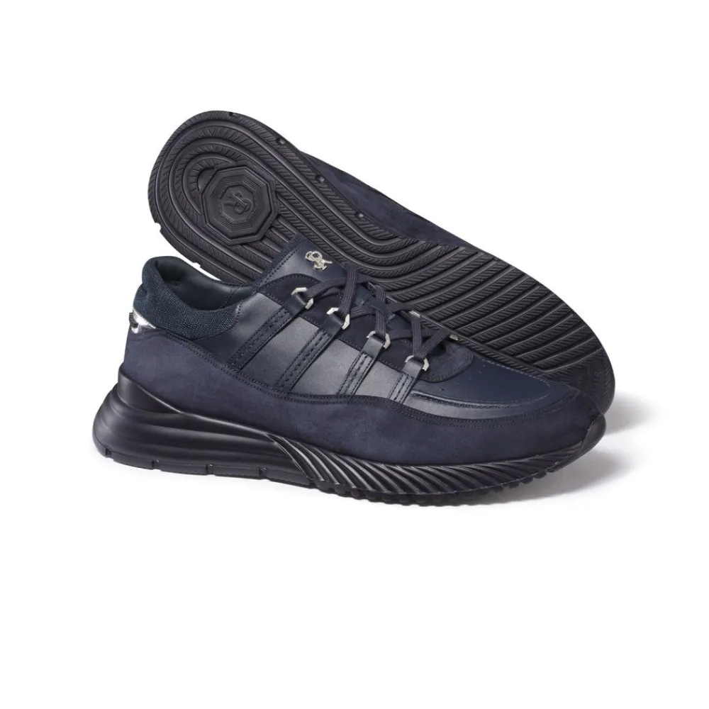 Discount Suede And Calfskin Leather Sneakers Sneakers
