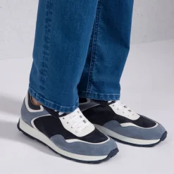 Best Sale Suede And Calfskin Leather Sneakers Sneakers