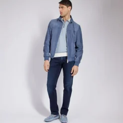 Clearance Suede And Crocodile Leather Blouson Mens Outerwear