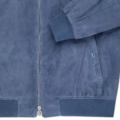 Clearance Suede And Crocodile Leather Blouson Mens Outerwear