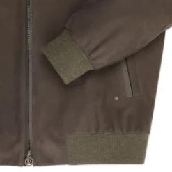 Outlet Suede And Leather Hooded Blouson Mens Last Sizes