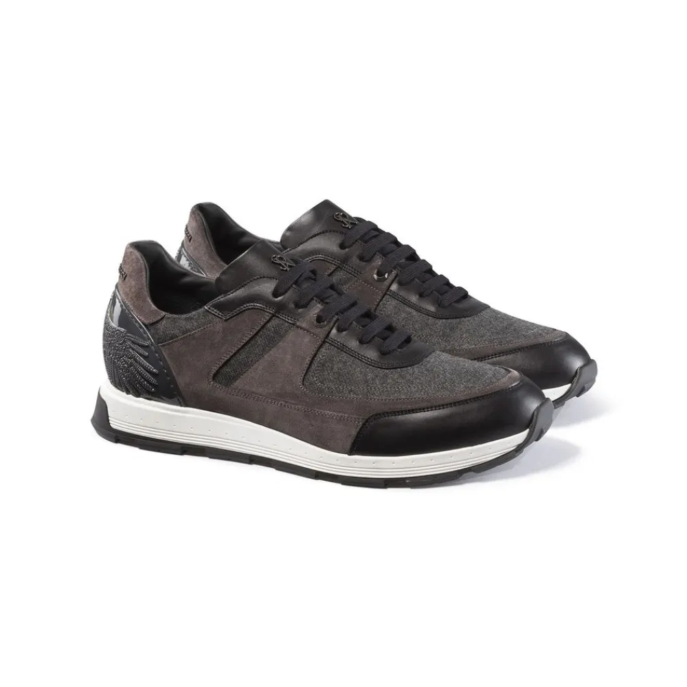 Best Sale Suede And Leather Sneakers Sneakers