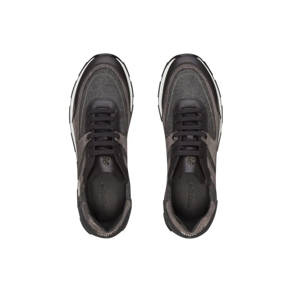 Best Sale Suede And Leather Sneakers Sneakers