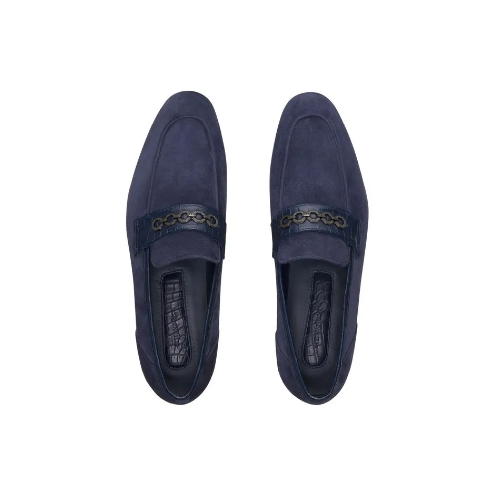 Online Suede And Matted Crocodile Loafers Loafers