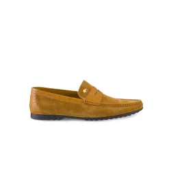 Cheap Suede And Matted Crocodile Leather Penny Slot Loafers Loafers