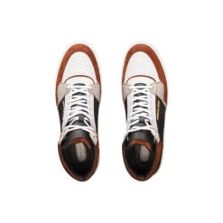 Fashion Suede, Calfskin And Crocodile Leather High Top Sneakers Boots