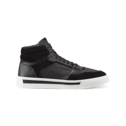 Store Suede, Calfskin And Crocodile Leather High Top Sneakers Boots