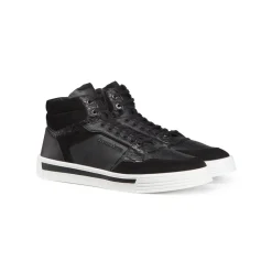 Store Suede, Calfskin And Crocodile Leather High Top Sneakers Boots