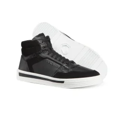 Store Suede, Calfskin And Crocodile Leather High Top Sneakers Boots