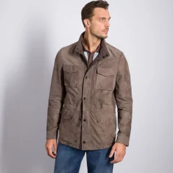 Online Suede Field Jacket Mens Outerwear