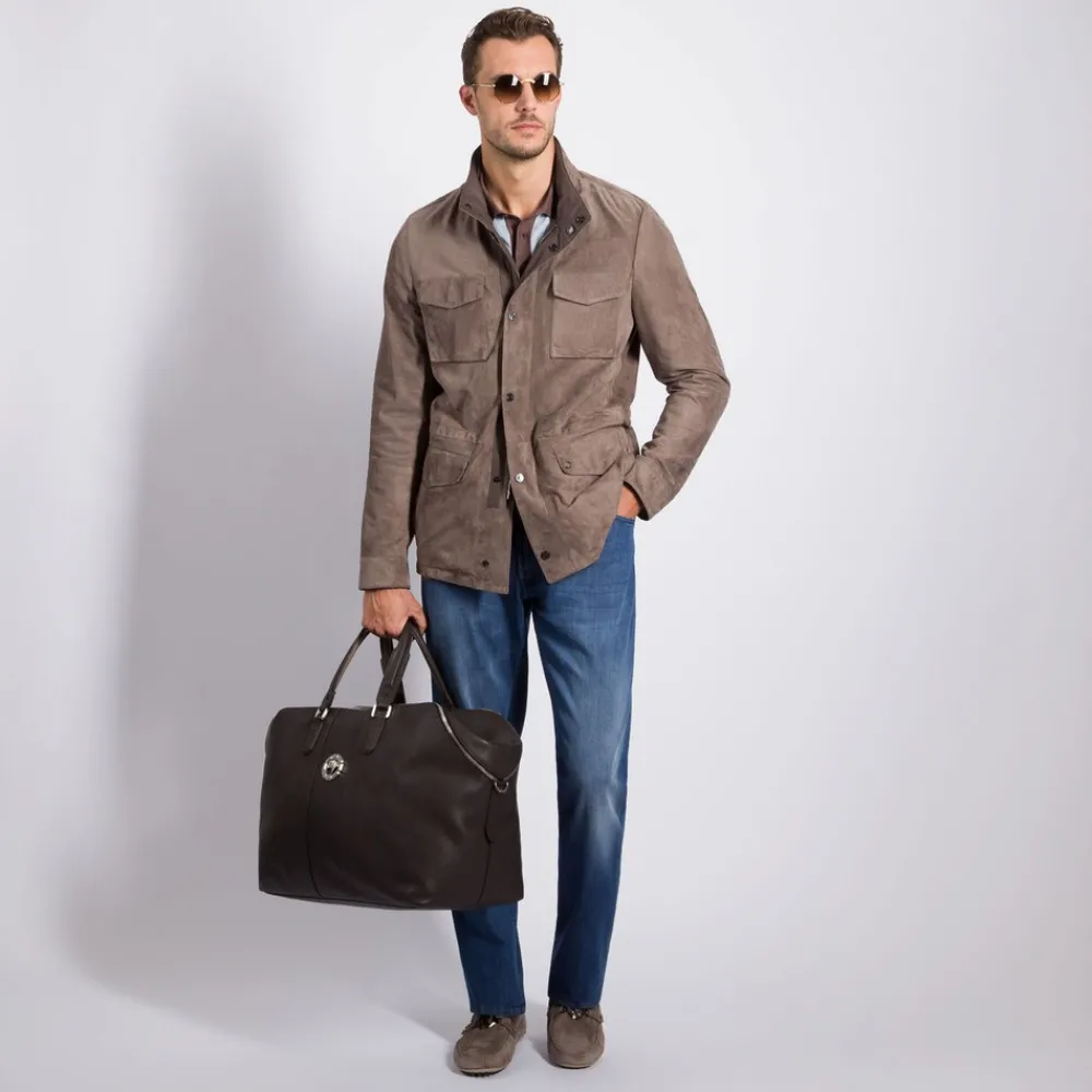 Online Suede Field Jacket Mens Outerwear