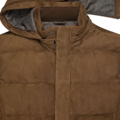 Shop Suede Hooded Gilet Mens Last Sizes