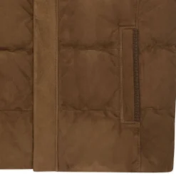 Shop Suede Hooded Gilet Mens Last Sizes