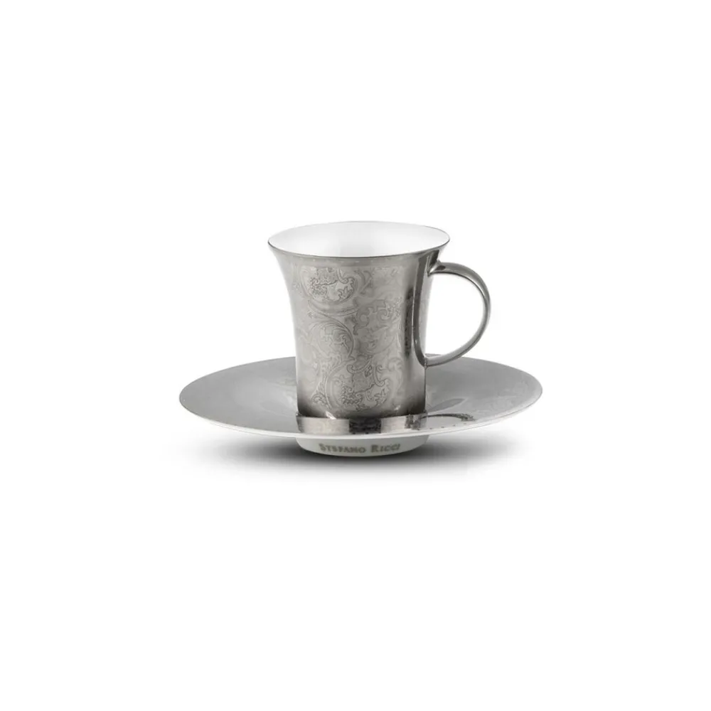 Cheap Teacups Gift Box Platinum Fine Paisley Tea & Coffee Sets