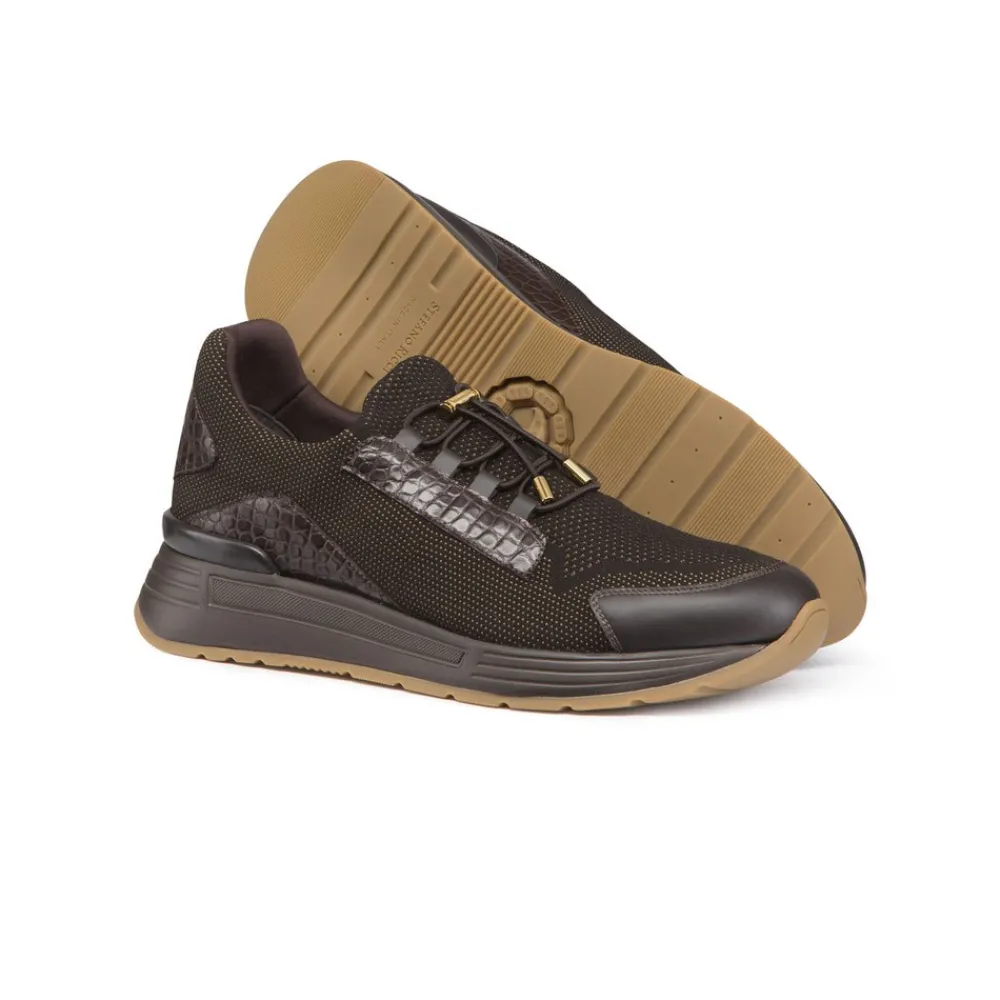 Flash Sale Technical Calfskin And Crocodile Leather Sneakers Sneakers